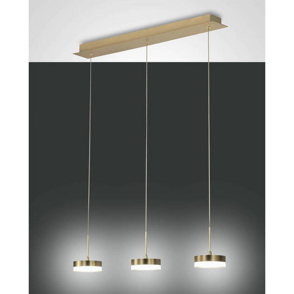 Thumbnail - Fabas Luce Led-Pendelleuchte Dunk, Metall, 8x200x65 cm, ISO 9001, Lampen & Leuchten, Innenbeleuchtung, Hängelampen, Pend...