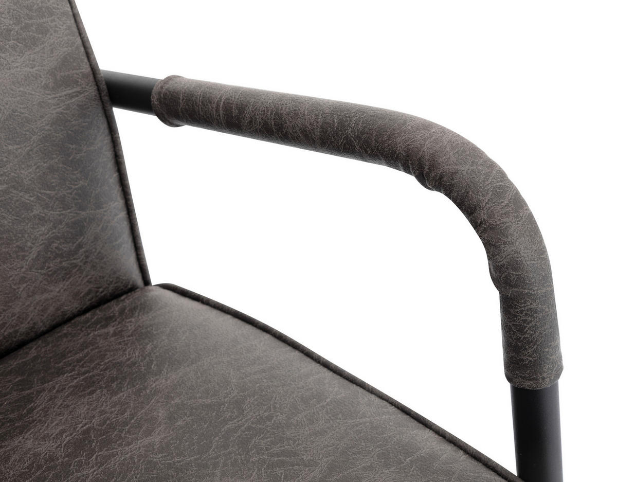 RELAXAČNÍ KŘESLO S TABURETEM, textil, šedá - šedá/černá, Design, kov/textil (80/85/57cm) - Livetastic