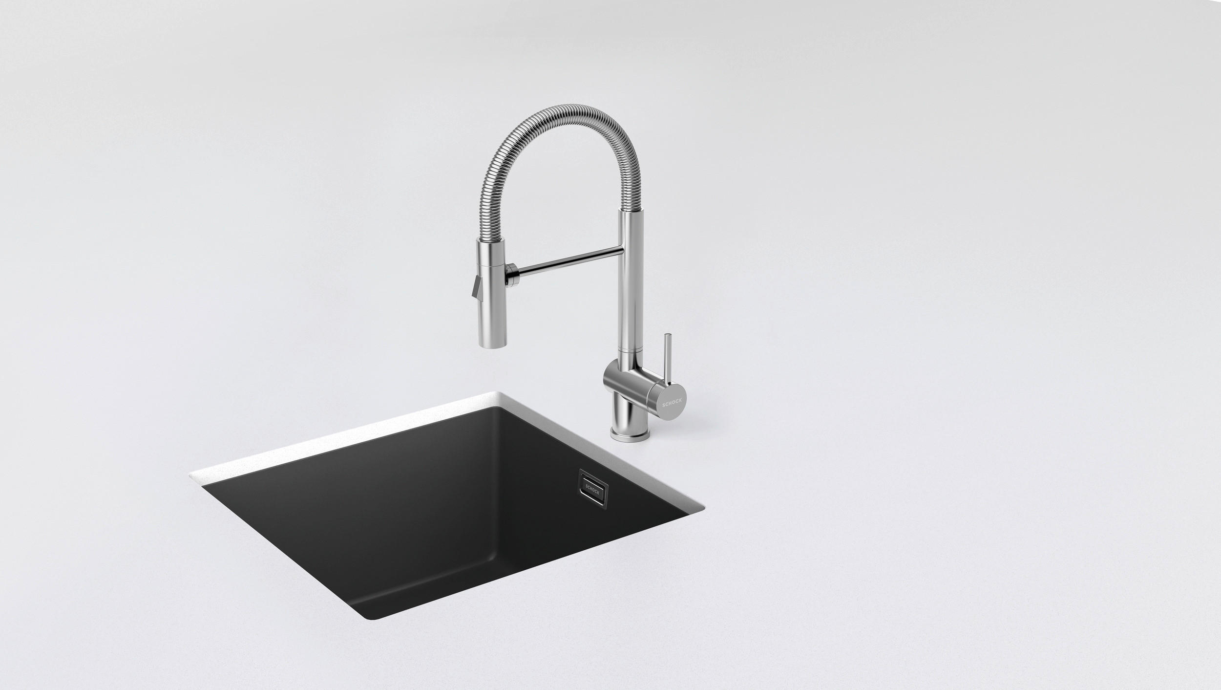KÜCHENARMATUR 515000EDM  - Edelstahlfarben, Basics, Metall (18/40/4cm) - Schock