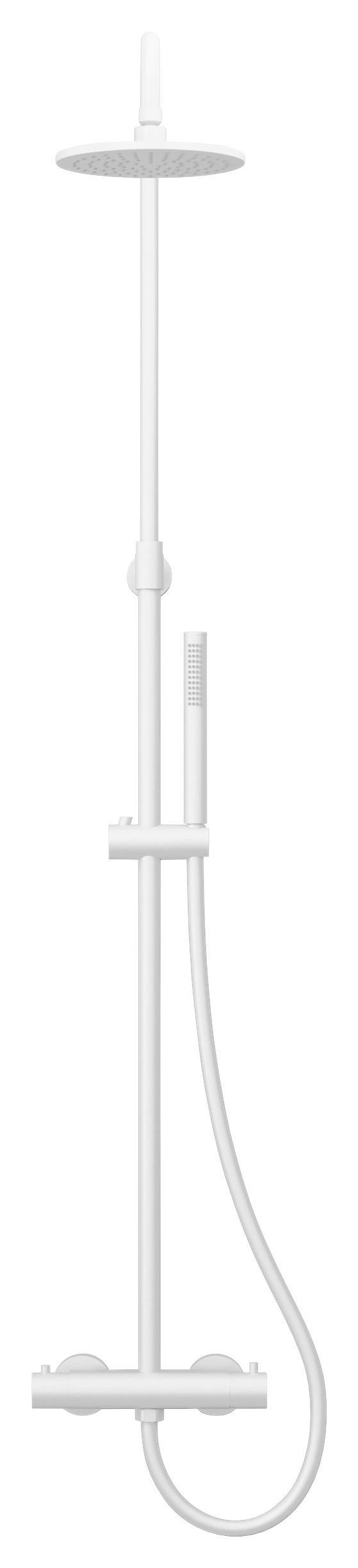 ÜBERKOPFBRAUSESET  - Weiß, MODERN, Metall (26,4/100-146/56,5cm)