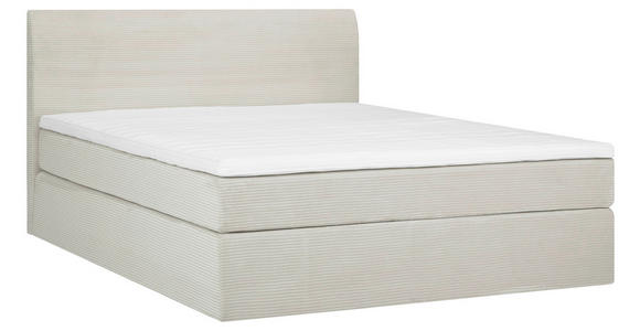 BOXSPRINGBETT 180/200 cm  in Weiß  - Schwarz/Weiß, KONVENTIONELL, Holz/Textil (180/200cm) - Carryhome