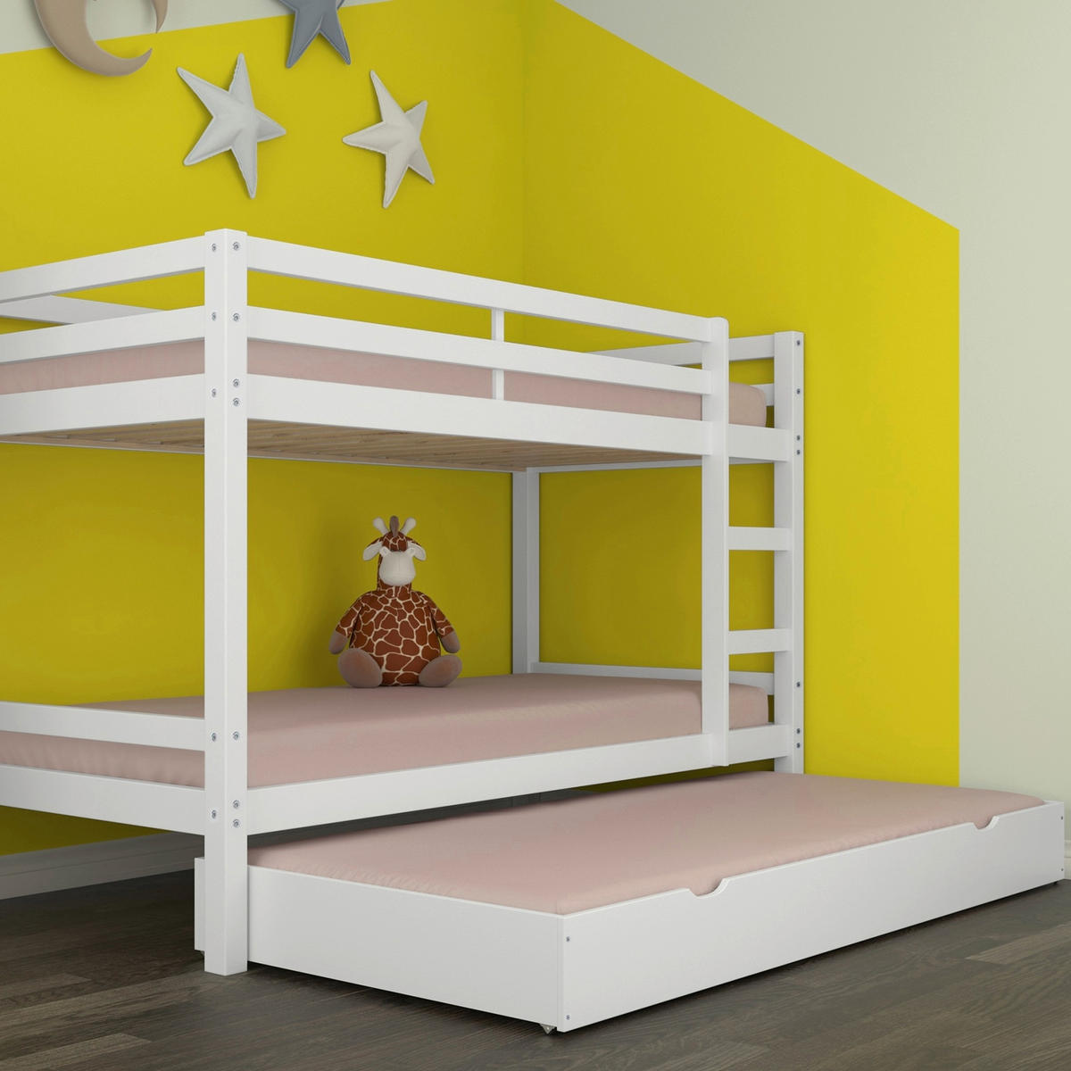 BETTSCHUBKASTEN Weiß  - Weiß, MODERN, Holz/Kunststoff (90/190cm) - MID.YOU