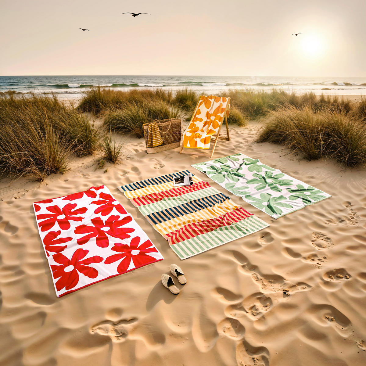 STRANDTUCH Multicolor 90/180 cm  - Multicolor, Textil (90/180cm) - Esposa