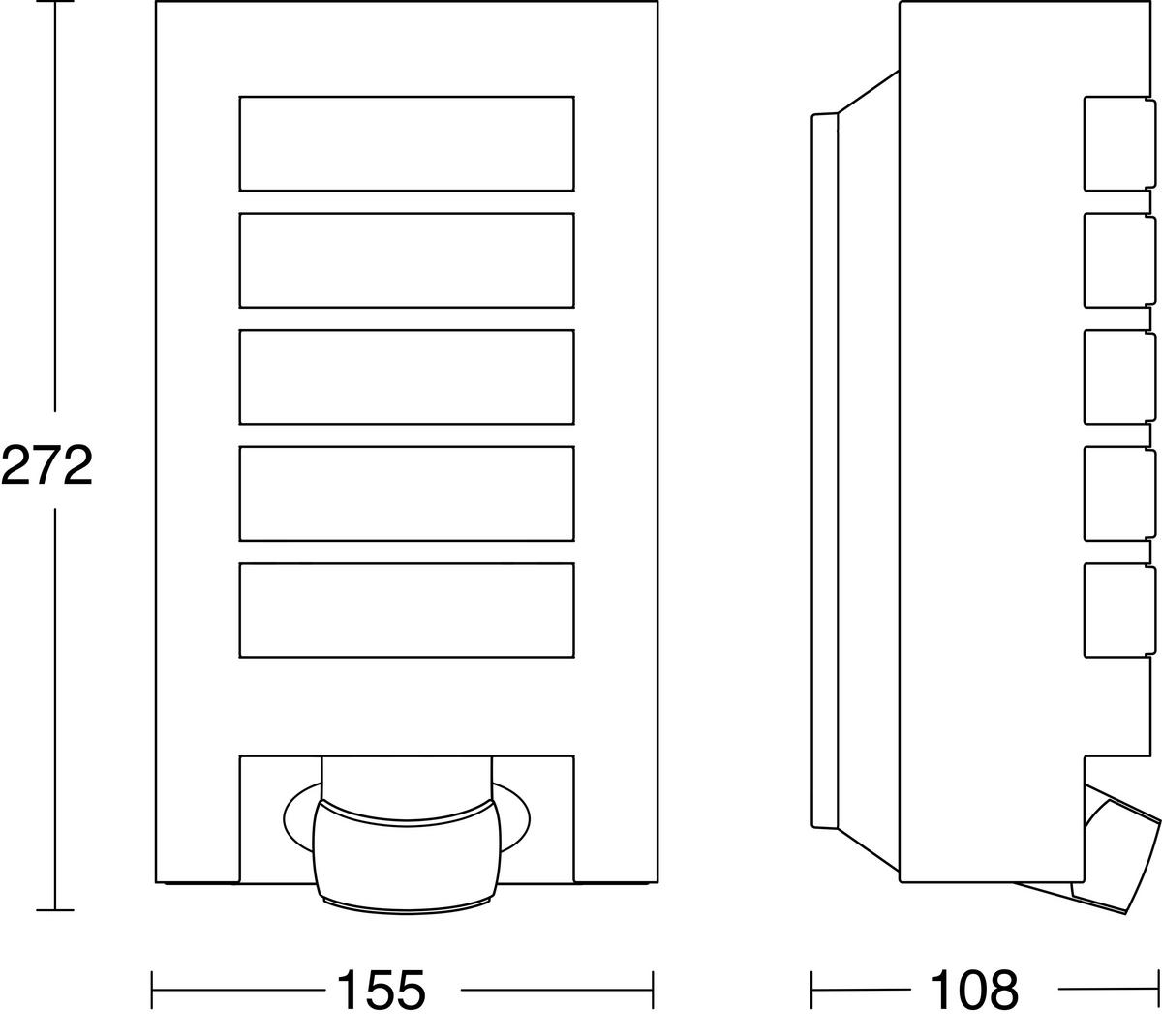 AUßENWANDLEUCHTE 10,8/15,5/27,2 cm   - Anthrazit, Design, Kunststoff/Metall (10,8/15,5/27,2cm) - Steinel