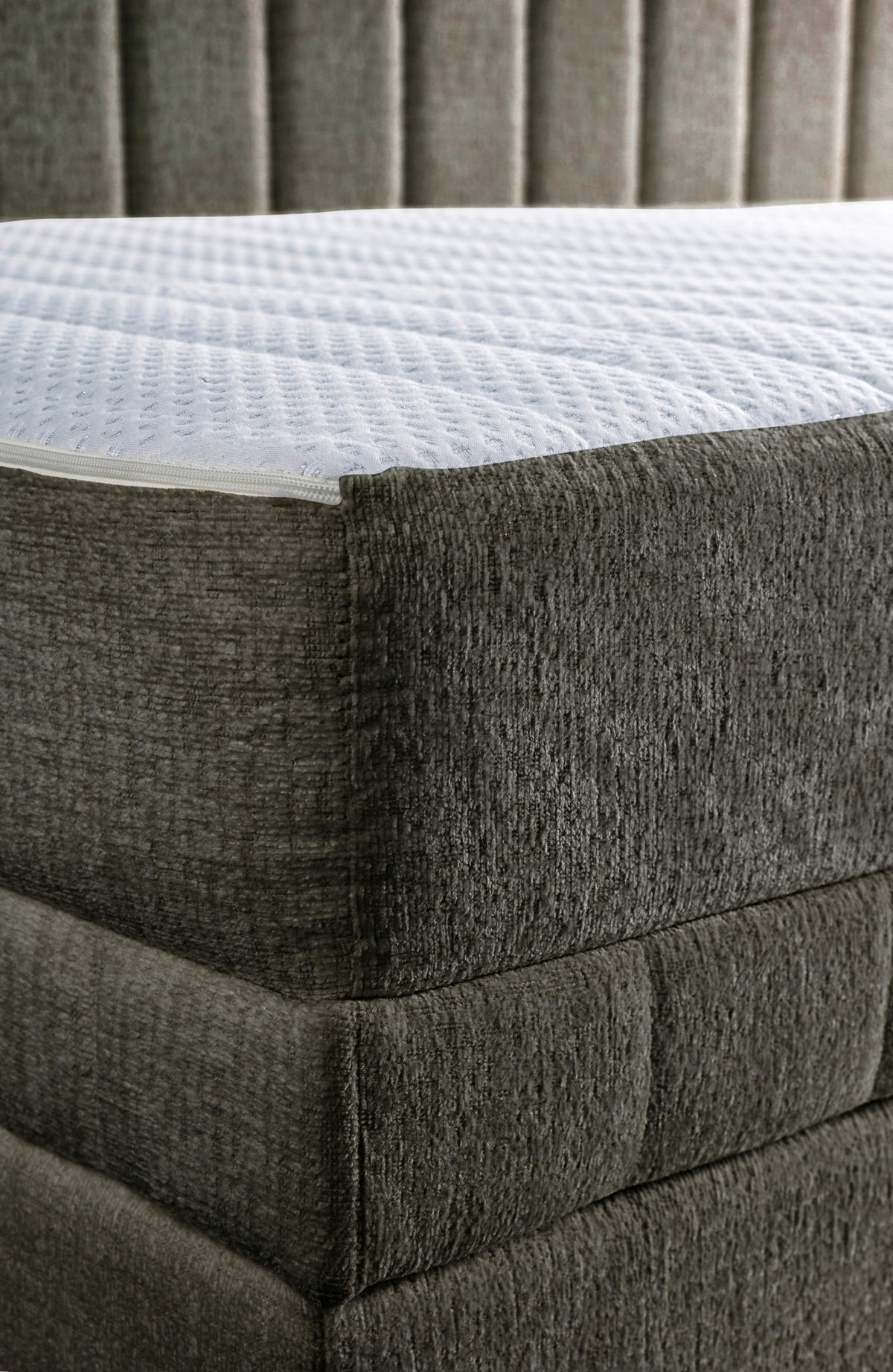 SCHLAFSOFA Chenille, Jacquard Grau  - Schwarz/Grau, Design, Kunststoff/Textil (212/83/99cm) - MID.YOU