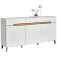SIDEBOARD  in 176/89/40 cm  - Eichefarben/Schwarz, MODERN, Holzwerkstoff/Metall (176/89/40cm) - Novel