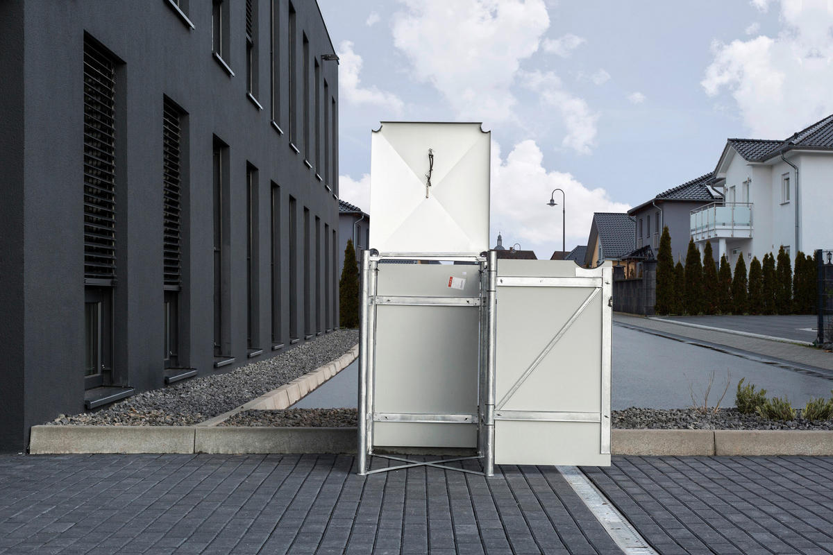 MÜLLTONNENBOX - Schwarz, Basics, Metall (69,7/115,2/80,7cm)