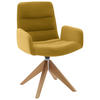 ARMLEHNSTUHL  in Cord  - Gelb/Naturfarben, Design, Holz/Textil (61/88/66cm) - Dieter Knoll