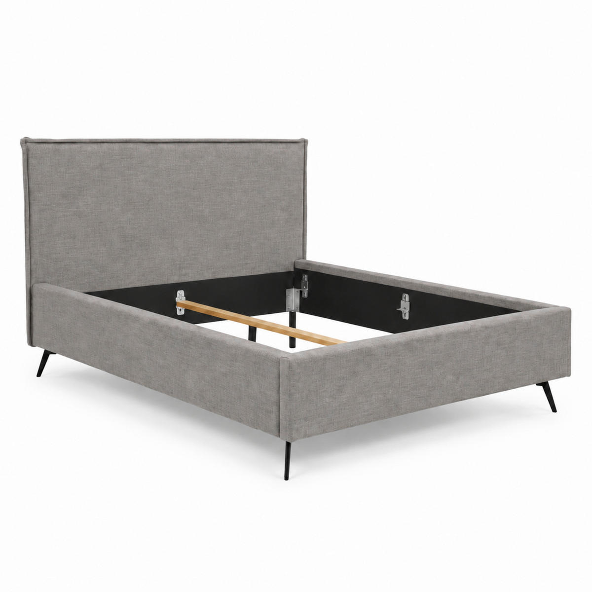 POLSTERBETT Taupe 180/200 cm  - Taupe/Schwarz, MODERN, Holz/Textil (180/200cm) - MID.YOU