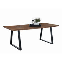 JEDILNA MIZA, masivno indijski rožni les črna, barve indijskega rožnega lesa  - črna/barve indijskega rožnega lesa, Trendi, kovina/les (200/76/100cm) - Carryhome