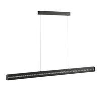 LED-HÄNGELEUCHTE Banda 115/6,5/150 cm   - Schwarz, Design, Glas/Metall (115/6,5/150cm) - Brilliant