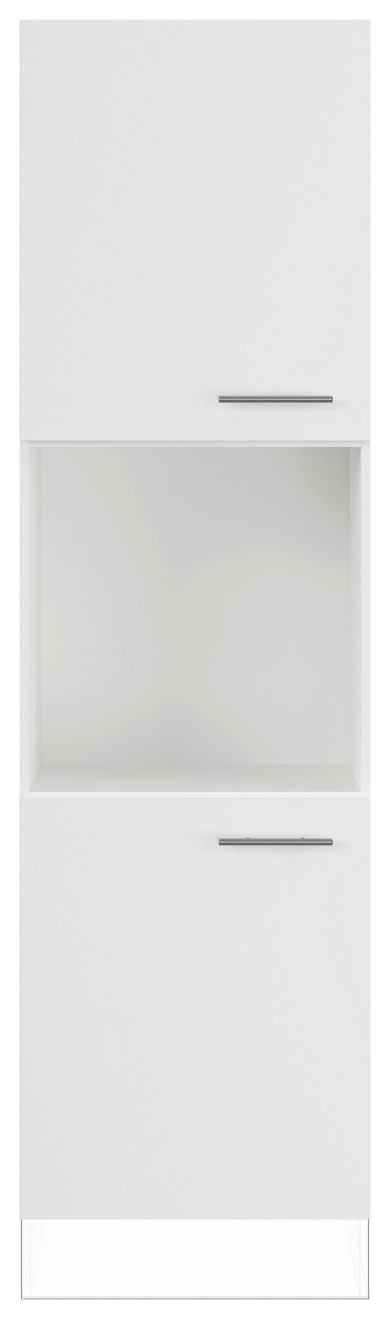 GERÄTEUMBAUSCHRANK 60/220,6/57,6 cm  in Weiß  - Edelstahlfarben/Weiß, Basics, Holzwerkstoff/Metall (60/220,6/57,6cm) - Impuls