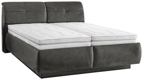 POLSTERBETT 180/200 cm  in Grau  - Weiss/Schwarz, Konventionell, Holz/Holzwerkstoff (180/200cm) - Beldomo - Sleep