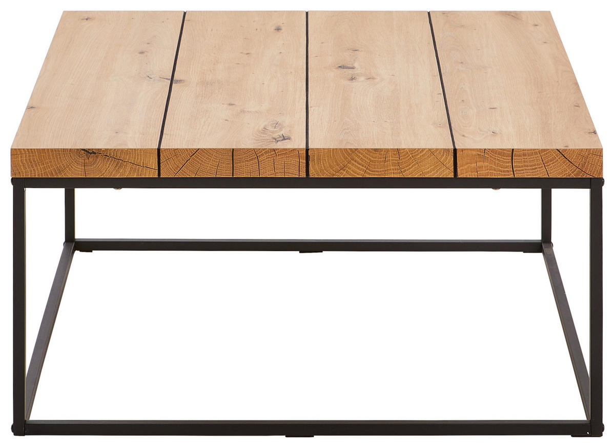 KONFERENČNÍ STOLEK, černá, barvy dubu, kov, kompozitní dřevo, 80/40/80 cm - černá/barvy dubu, Design, kov/kompozitní dřevo (80/40/80cm) - P & B