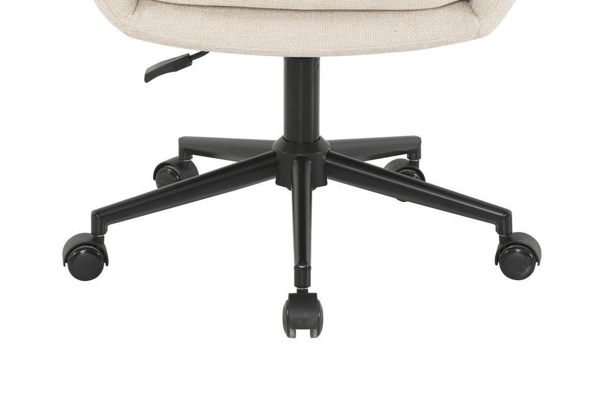 DREHSTUHL  in Chenille Schwarz, Beige  - Beige/Schwarz, MODERN, Textil/Metall (58/79/89/59cm) - Livetastic