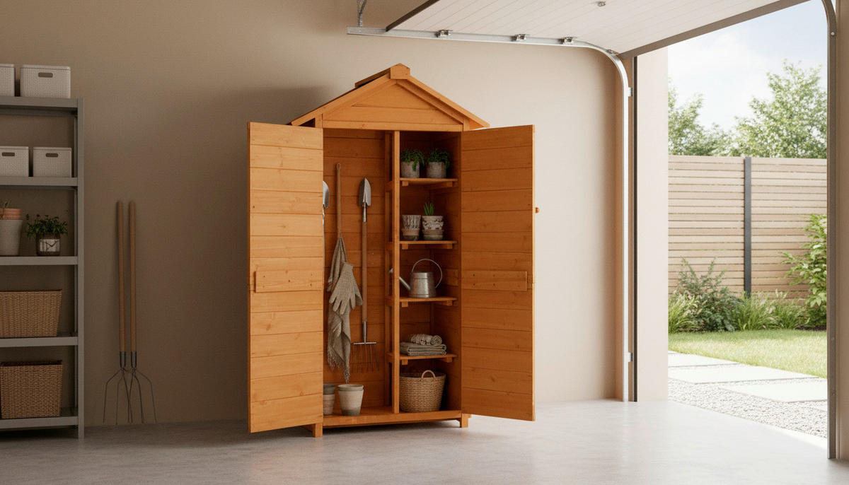 WERKSTATTSCHRANK  - Braun, MODERN, Holz (168/88/45.5cm) - P & B