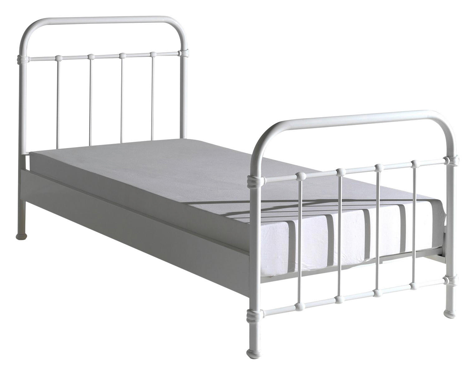 KINDER-/JUNIORBETT - Weiß, ROMANTIK / LANDHAUS, Holzwerkstoff/Metall (90/200cm) - MID.YOU