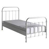 KINDER-/JUNIORBETT 90/200 cm  in Weiß  - Weiß, ROMANTIK / LANDHAUS, Holzwerkstoff/Metall (90/200cm) - Vipack
