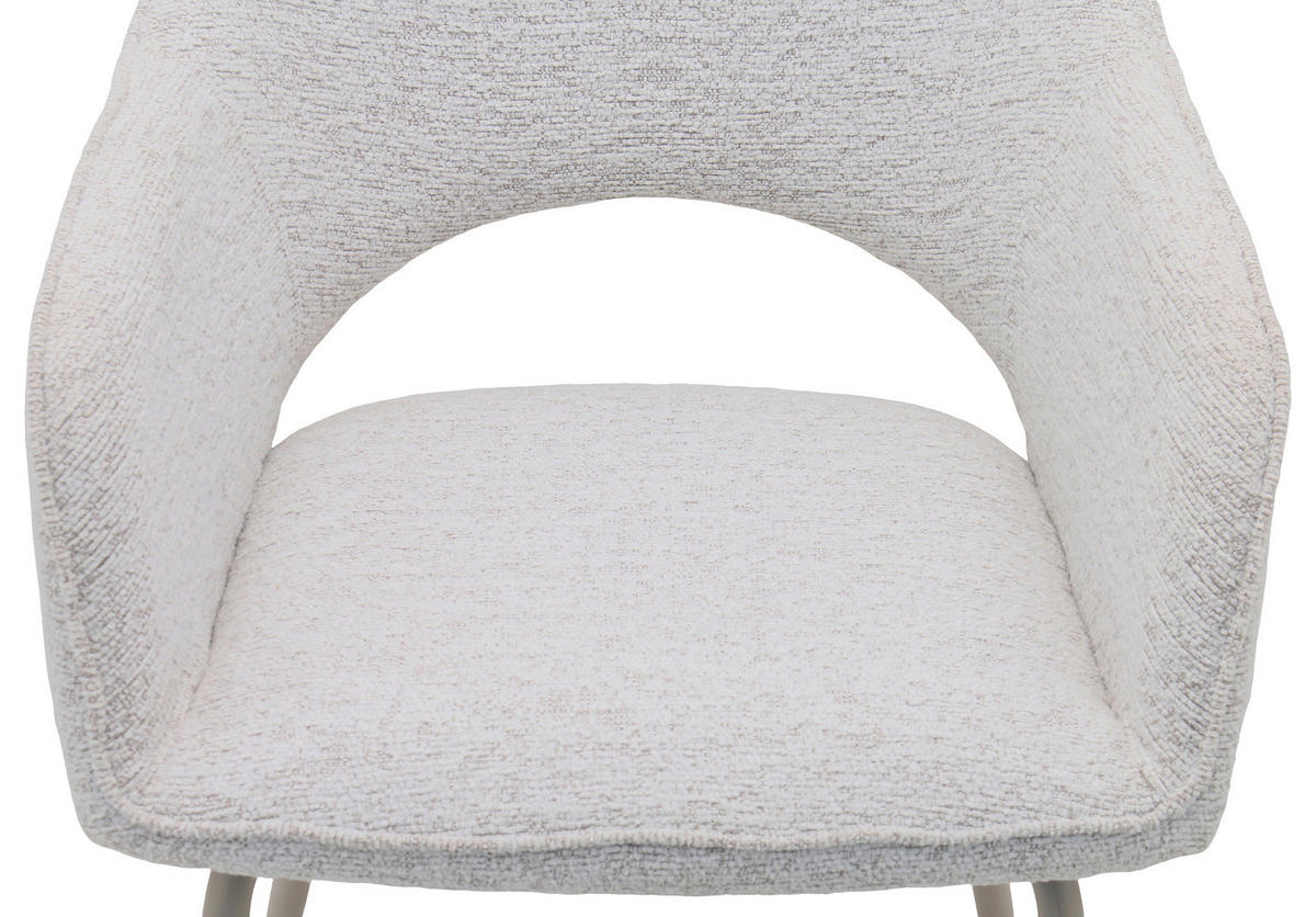 ARMLEHNSTUHL   Webstoff  Hellgrau, Beige  - Beige/Hellgrau, MODERN, Textil/Metall (55/83/63cm) - Livetastic