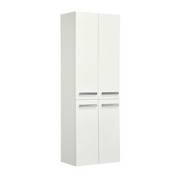 HOCHSCHRANK - Chromfarben/Weiß, KONVENTIONELL, Glas/Holzwerkstoff (60/168/33cm) - Sadena