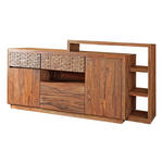SIDEBOARD Sheesham massiv Teakfarben Beleuchtung  - Teakfarben, LIFESTYLE, Holz (235/90/45cm) - Landscape