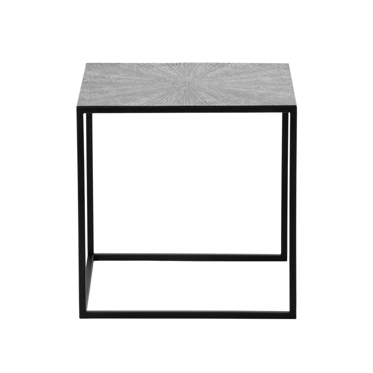 SADA STOLKŮ, černá, barvy stříbra - černá/barvy stříbra, Moderní, kov (35-40/35-40/35-40cm)