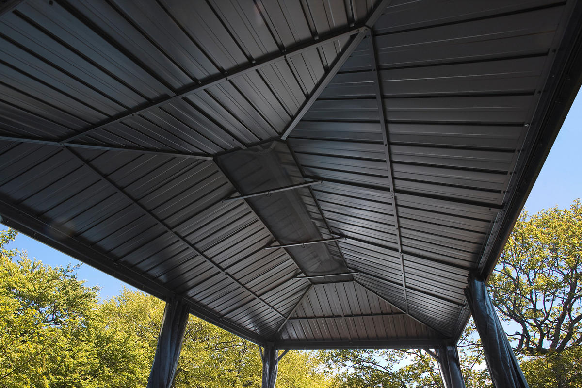 PAVILLON 598/307/363 cm Aluminium  - Anthrazit, Basics, Metall (598/307/363cm)