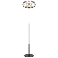 STOJEČA SVETILKA  GREYS      40/162 cm       - zlate barve/črna, Design, kovina/umetna masa (40/162cm) - Globo