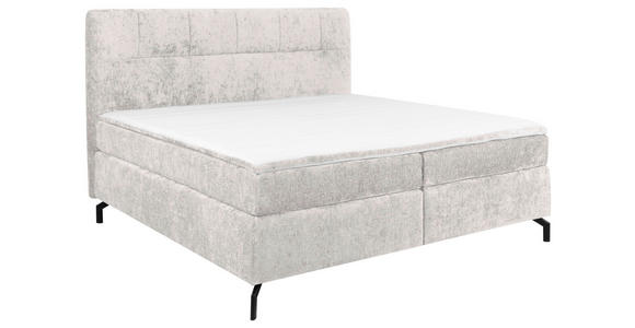 BOXSPRINGBETT 160/200 cm  in Hellgrau  - Hellgrau/Schwarz, Design, Textil/Metall (160/200cm) - Esposa