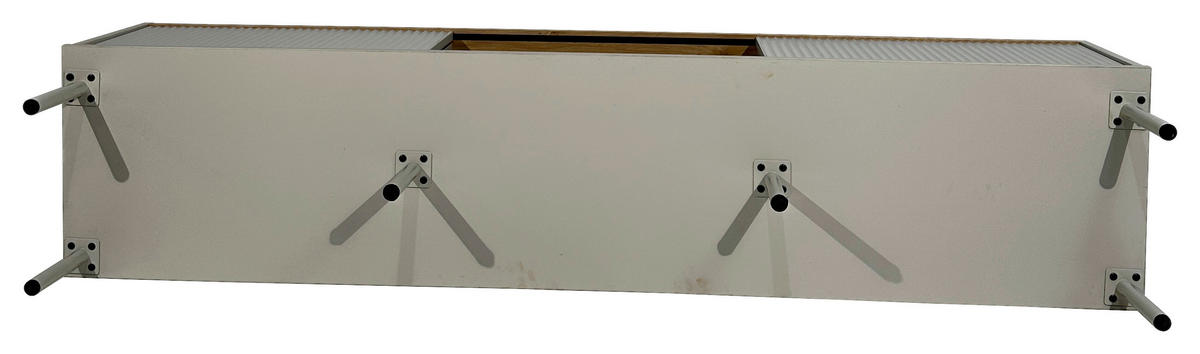 LOWBOARD SNOW  in 180/54/40 cm  - Eichefarben/Hellgrau, Design, Holzwerkstoff/Metall (180/54/40cm) - Xora