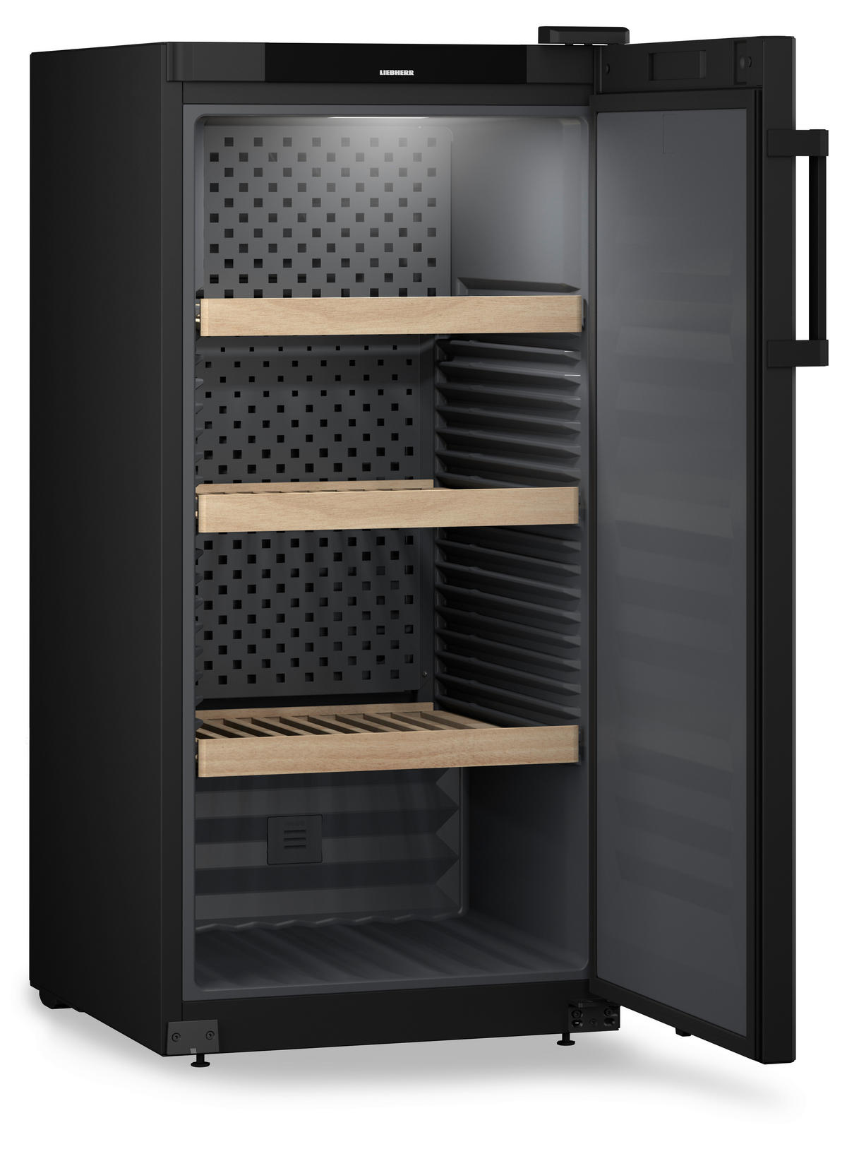 WEINKÜHLSCHRANK WSbl 4201  - Schwarz, Basics, Metall (59,7/128,4/76,3cm) - Liebherr