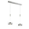 LED-HÄNGELEUCHTE 64/20/150 cm    - Nickelfarben, Design, Glas/Metall (64/20/150cm) - Fischer & Honsel