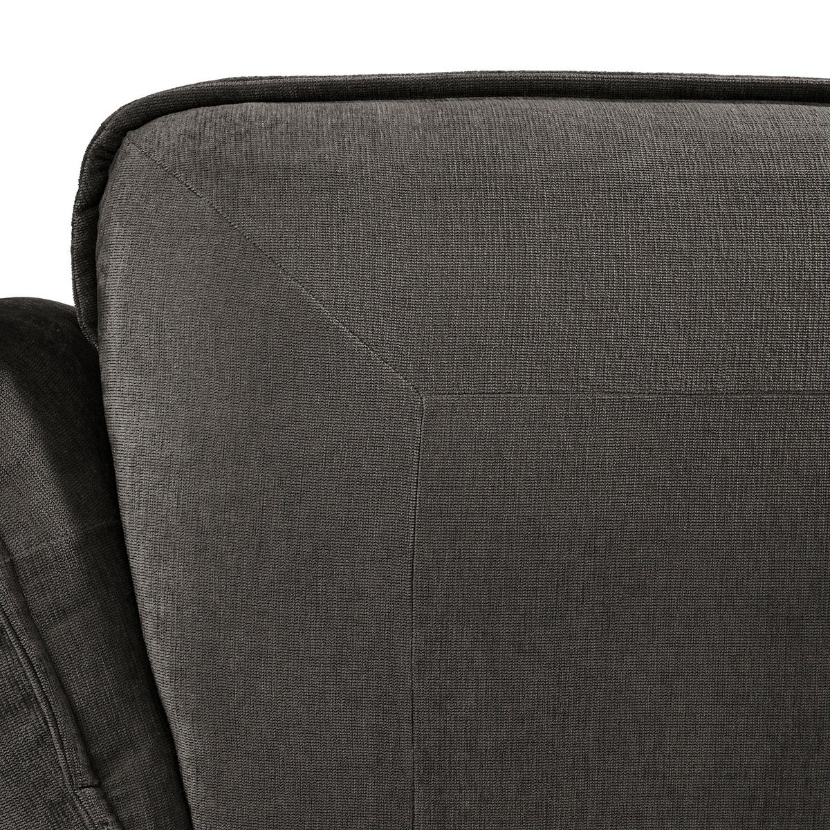 ECKSOFA in Chenille Anthrazit  - Anthrazit/Schwarz, Modern, Kunststoff/Textil (184/269cm) - Trendmanufaktur