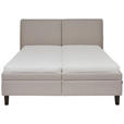 POLSTERBETT Matratze, Lattenrost, Bettkasten 180/200 cm  in Beige  - Beige/Weiß, KONVENTIONELL, Holz/Textil (180/200cm) - Dieter Knoll