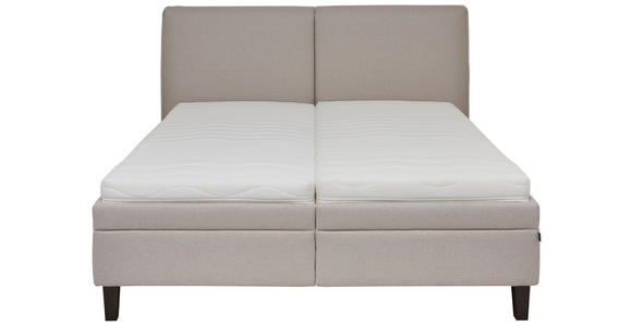 POLSTERBETT Matratze, Lattenrost, Bettkasten 180/200 cm  in Beige  - Beige/Weiß, KONVENTIONELL, Holz/Textil (180/200cm) - Dieter Knoll