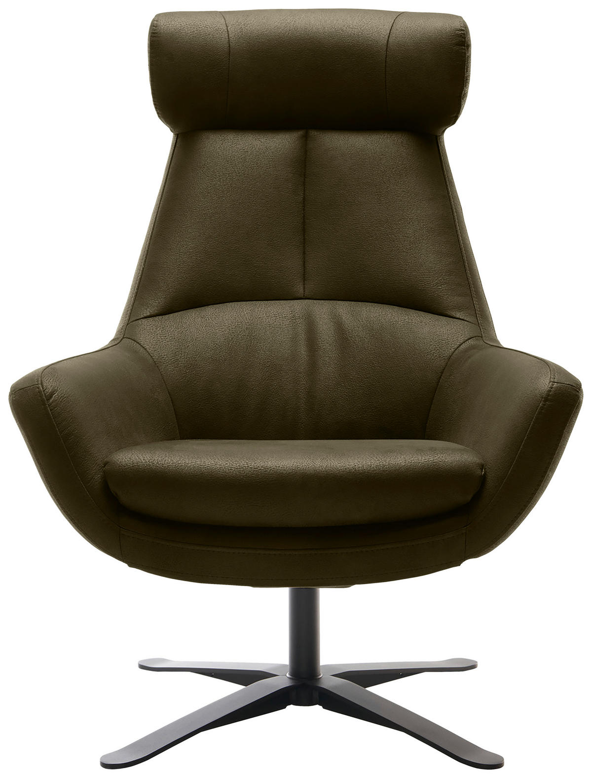 SESSEL in Mikrofaser Grün  - Schwarz/Grün, MODERN, Textil/Metall (81/112/83cm) - Trendmanufaktur