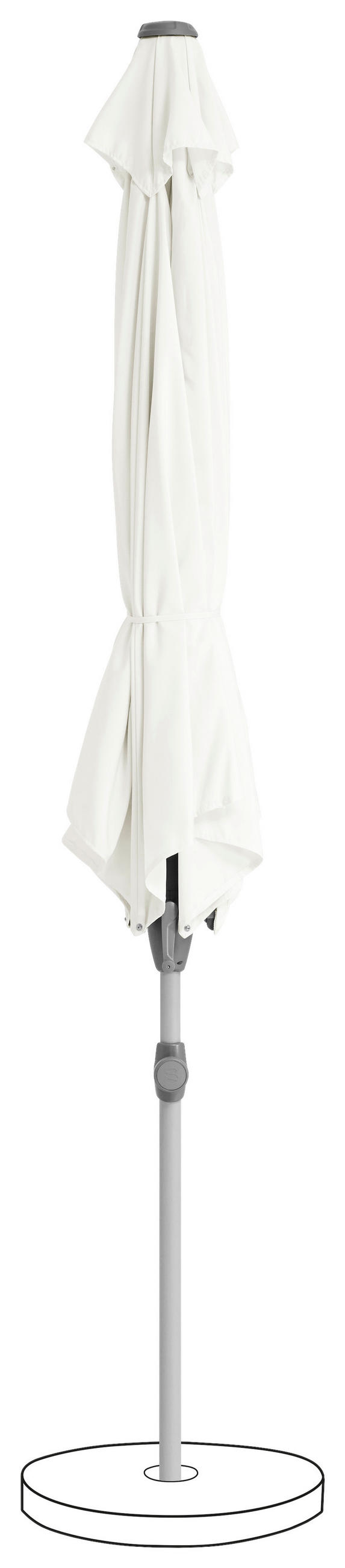 SONNENSCHIRM 330 cm Naturfarben  - Silberfarben/Naturfarben, KONVENTIONELL, Textil/Metall (330/330cm) - Suncomfort by Glatz