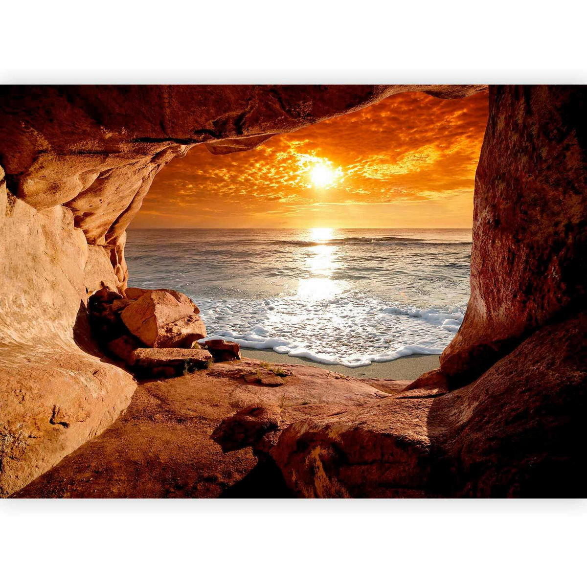 FOTOTAPETE  - Blau/Braun, LIFESTYLE, Textil (400/280cm) - artgeist