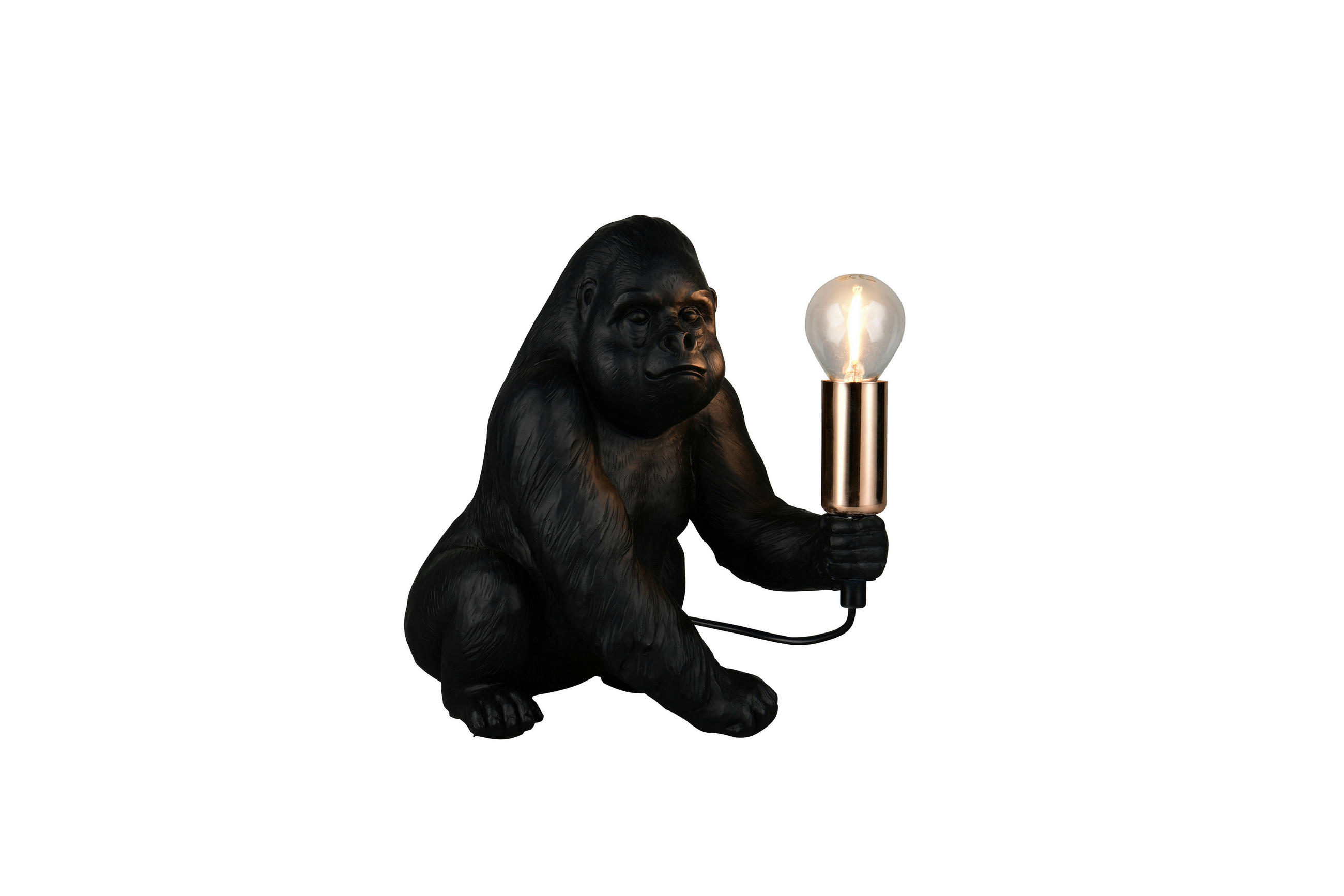 TISCHLEUCHTE Kong 22/23/15 cm   - Goldfarben/Schwarz, LIFESTYLE, Kunststoff/Metall (22/23/15cm)