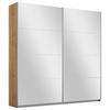 SCHWEBETÜRENSCHRANK in Eiche Artisan, Silberfarben  - Silberfarben/Alufarben, Modern, Holzwerkstoff/Metall (181/197/61cm) - Rauch Möbel