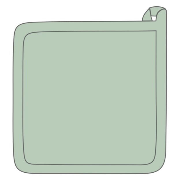 KUCHYNSKÁ LAPKA  - zelená, textil (20/20cm) - Esposa