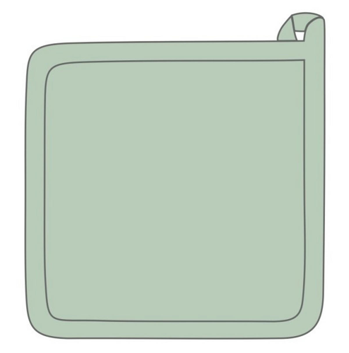 KUCHYNSKÁ LAPKA  - zelená, textil (20/20cm) - Esposa