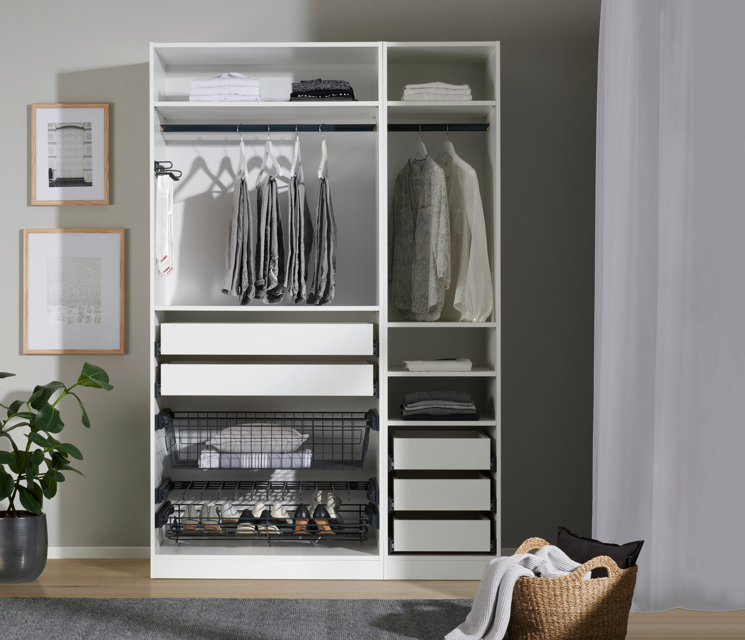 EINLEGEBODENSET 42,4/1,8/55,1 cm - Weiss, Holzwerkstoff (42,4/1,8/55,1cm) - Hom`in