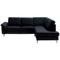 ECKSOFA  in Echtleder Dunkelblau  271/200 cm  - Chromfarben/Dunkelblau, Design, Leder/Metall (271/200cm) - Pure Home Lifestyle