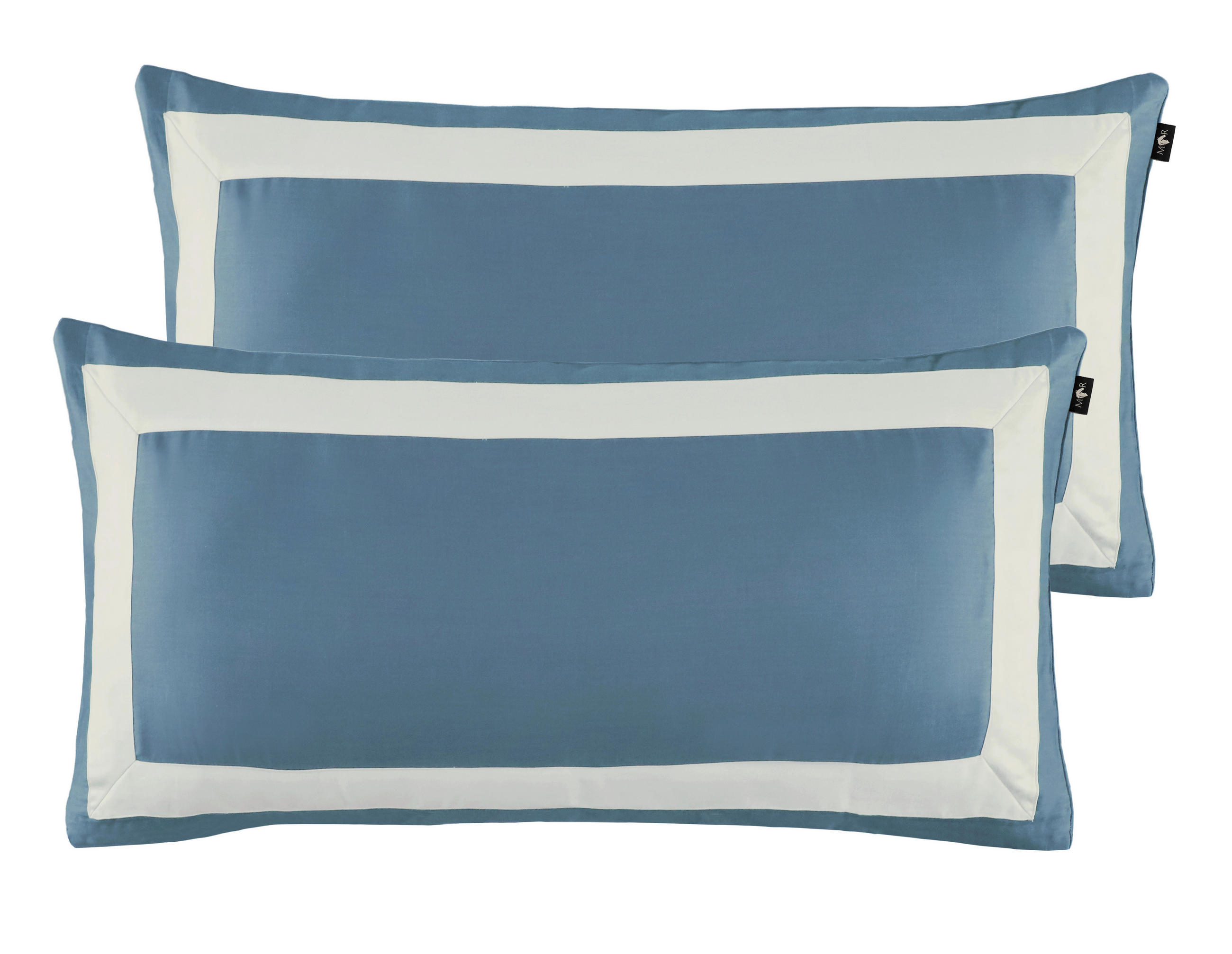 KISSENHÜLLEN-SET Marcel.Remus.Design - Son Vida blau 40/80 cm  - Blau/Weiß, Design, Textil (40/80cm) - Marcel Remus