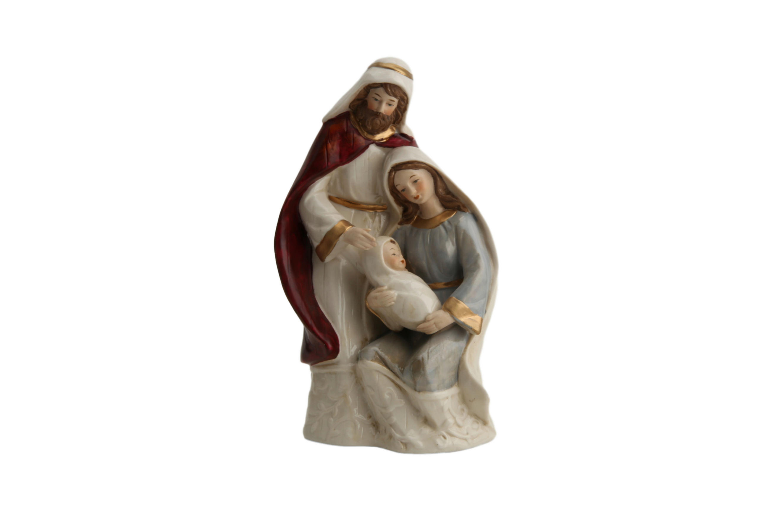 FIGURICA ZA JASLICE - siva/temno rdeča, Trendi, keramika (13/21,9/9,2cm) - X-Mas