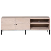TV-BÄNK  i 150/50/45 cm  - ek Bianco/svart, Klassisk, metall/trä (150/50/45cm) - Niels Andersson