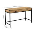 SCHREIBTISCH 120/48/76 cm Schwarz, Eiche Artisan Stauraum  - Schwarz/Eiche Artisan, Design, Holzwerkstoff/Metall (120/48/76cm) - Carryhome