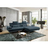 ECKSOFA in Webstoff Dunkelblau  284/184 cm  - Schwarz/Dunkelblau, Design, Textil/Metall (284/184cm) - Dieter Knoll