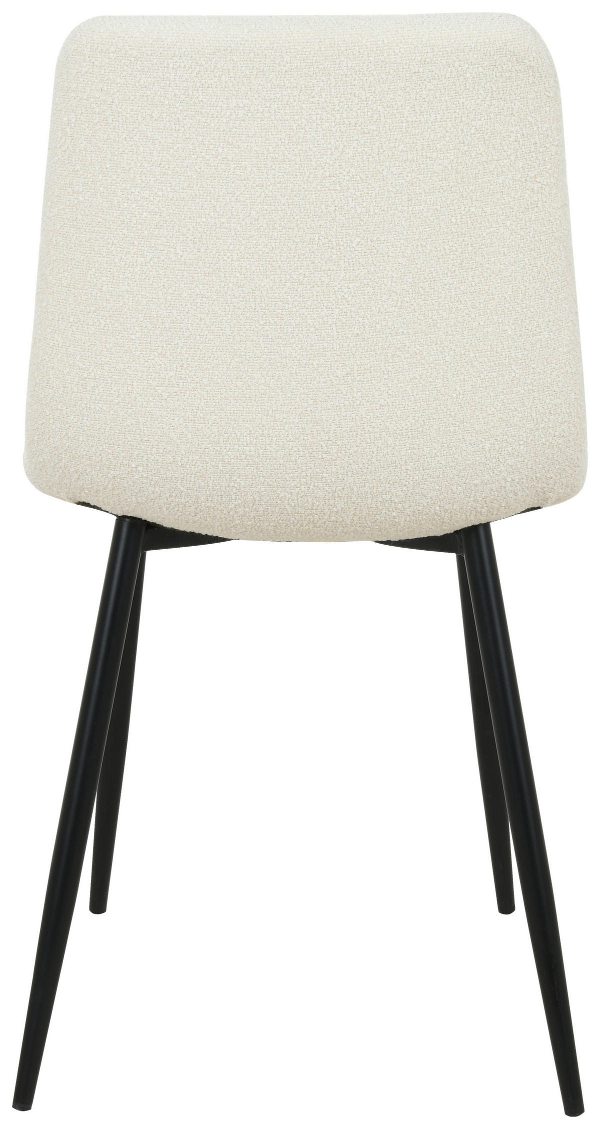 STUHL Bouclé Weiß Pappel Sperrholz  - Schwarz/Weiß, MODERN, Holz/Textil (45/88/55cm) - MID.YOU